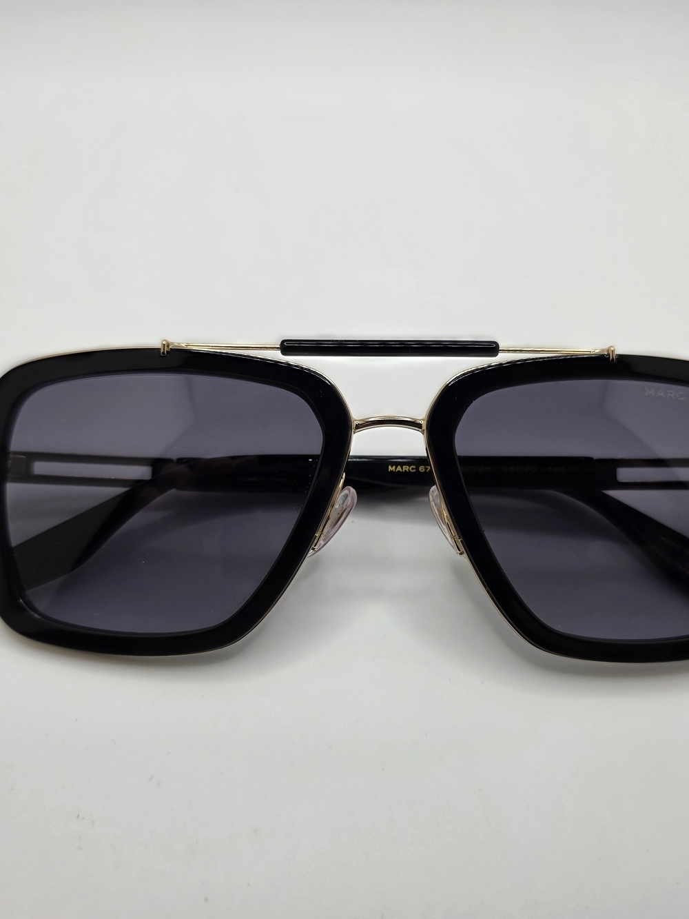 Marc Jacobs Unisex Sunglasses Black & Gold Square Frame
